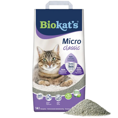 Biokat’s Micro Classic 14l - Extra feine Körnung – maximale Saugkraft & starke Geruchsbindung