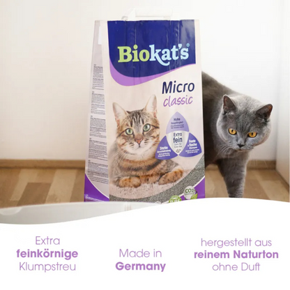 Biokat’s Micro Classic 14l - Extra feine Körnung – maximale Saugkraft & starke Geruchsbindung