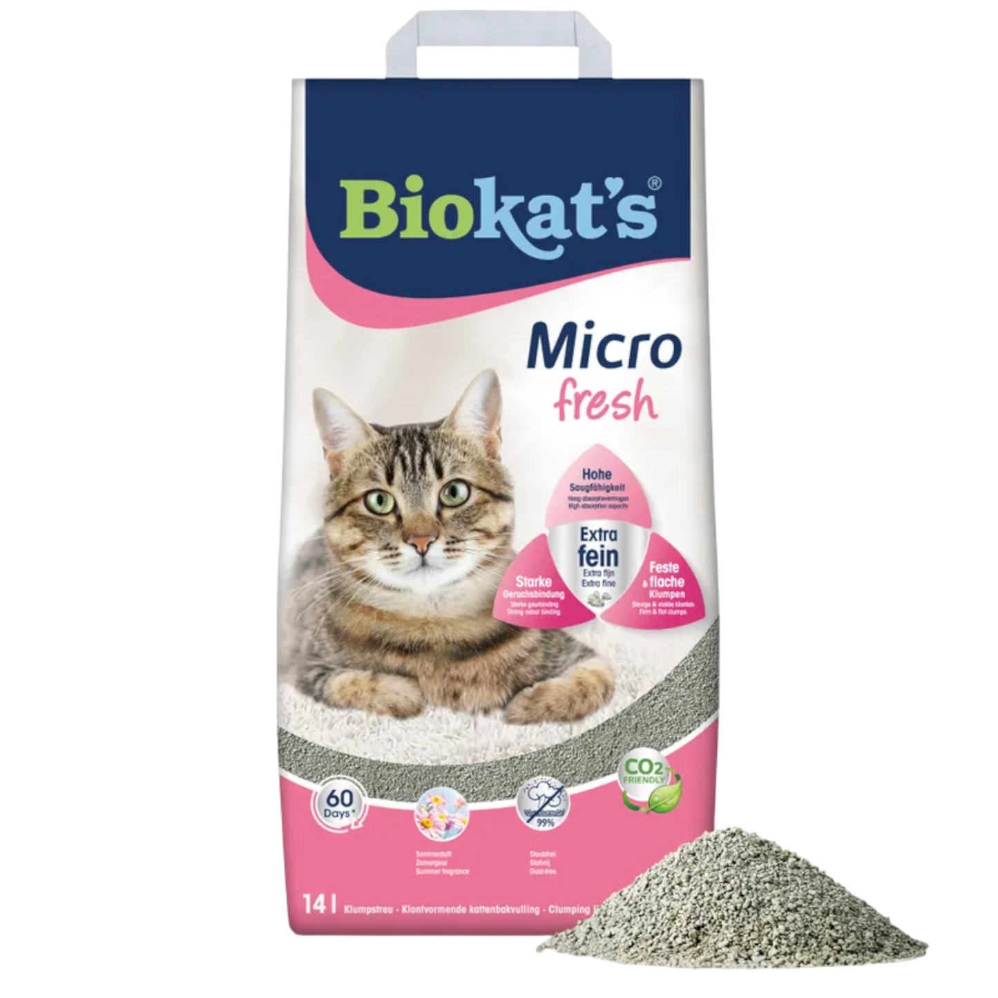 Biokat’s Micro Classic Fresh 14l - Feinkörnige Premium-Klumpstreu – Frischeduft, maximale Saugkraft & starke Geruchsbindung
