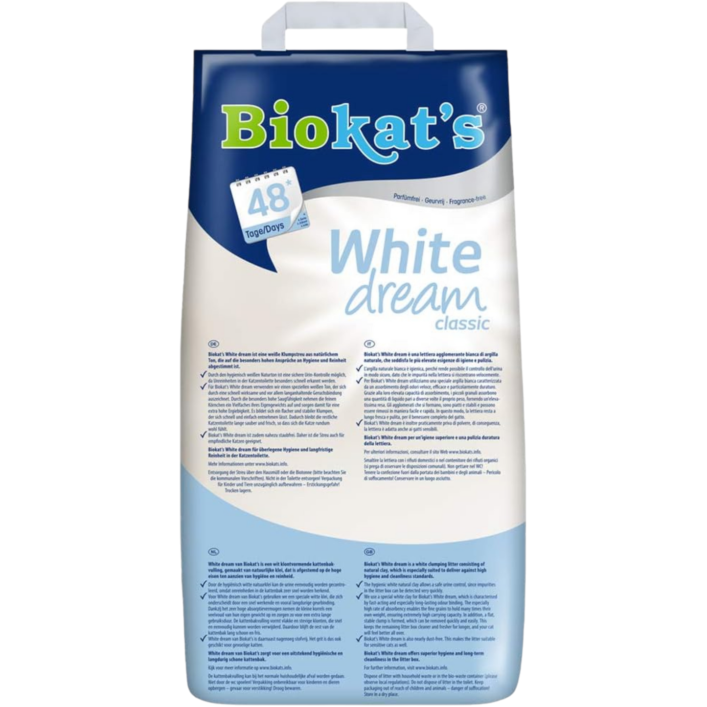 Biokat’s White Dream Classic 12l - Extra hygienisch, extra sauber – weiße Premium-Klumpstreu für höchste Ansprüche