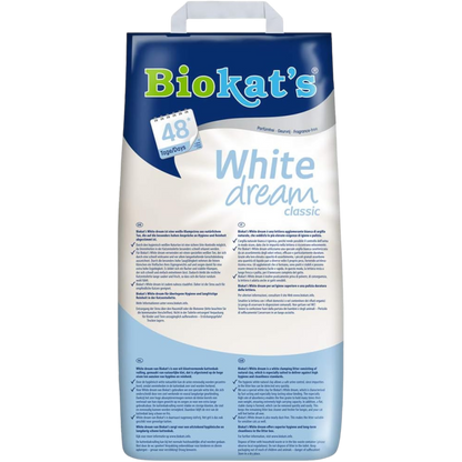 Biokat’s White Dream Classic 12l - Extra hygienisch, extra sauber – weiße Premium-Klumpstreu für höchste Ansprüche