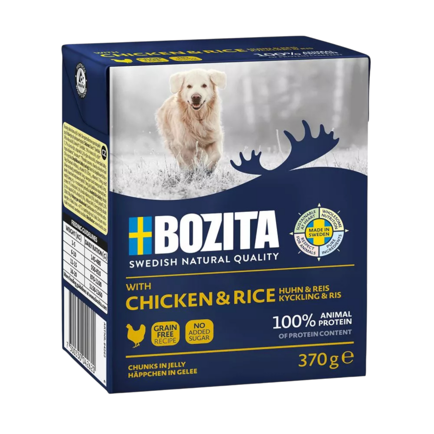 Bozita Dog Häppchen in Gelee mit Hühnchen & Reis