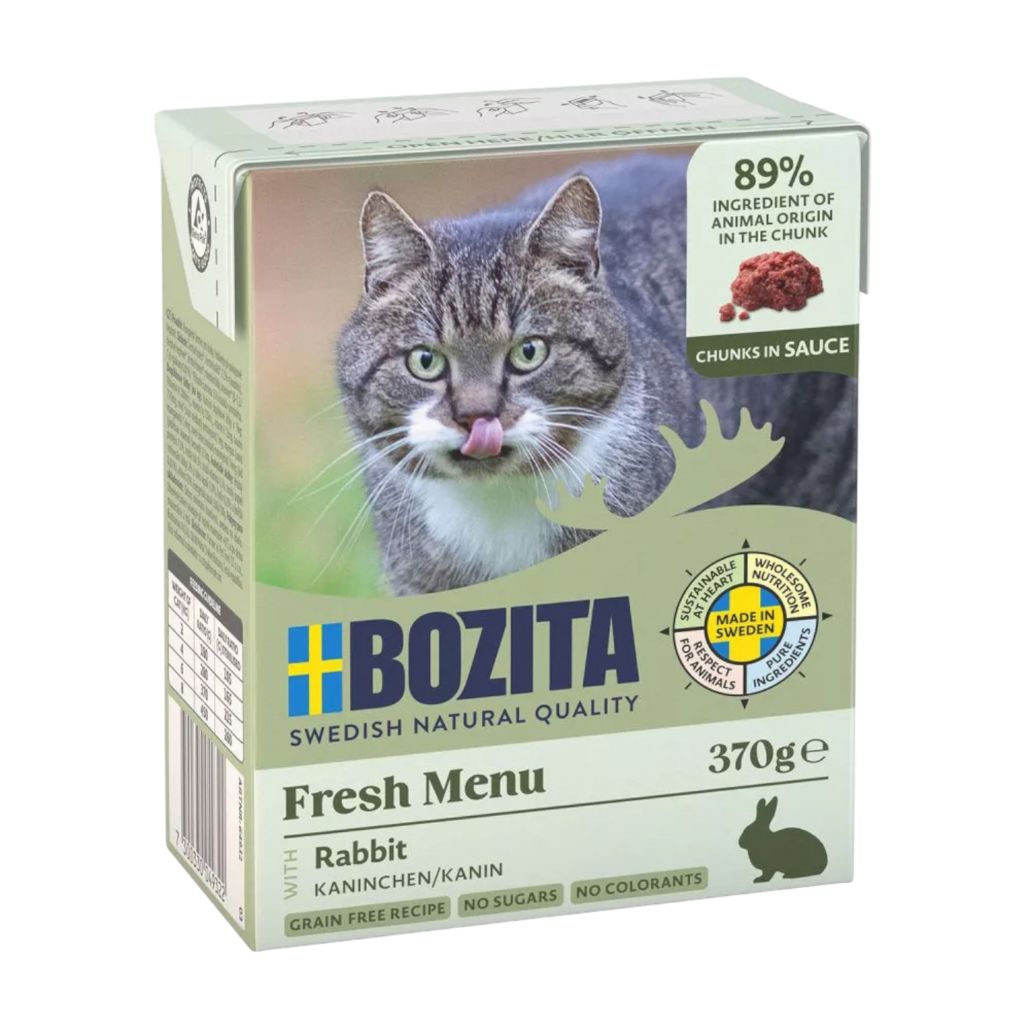 Bozita Häppchen in Sauce mit Kaninchen – fettarmes Premium-Nassfutter