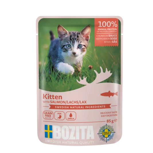 Bozita Häppchen in Sauce mit Lachs für Kitten