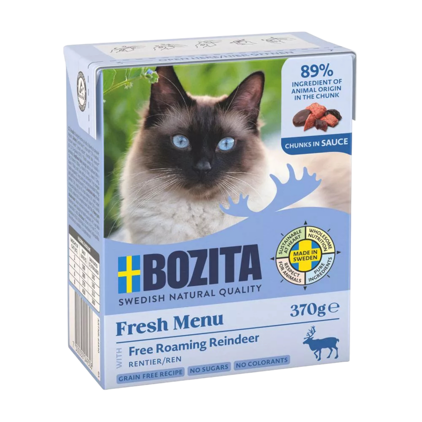 Bozita Häppchen in Sauce mit Rentier – fettarmes Premium-Nassfutter