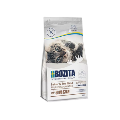 Bozita Indoor & Sterilised Grain Free mit Rentier