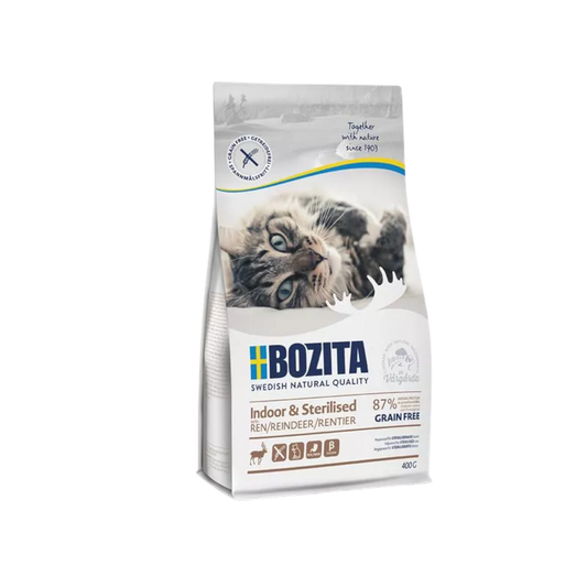 Bozita Indoor & Sterilised Grain Free mit Rentier
