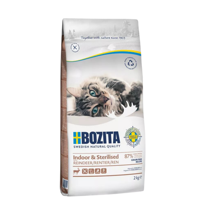 Bozita Indoor & Sterilised Grain Free mit Rentier