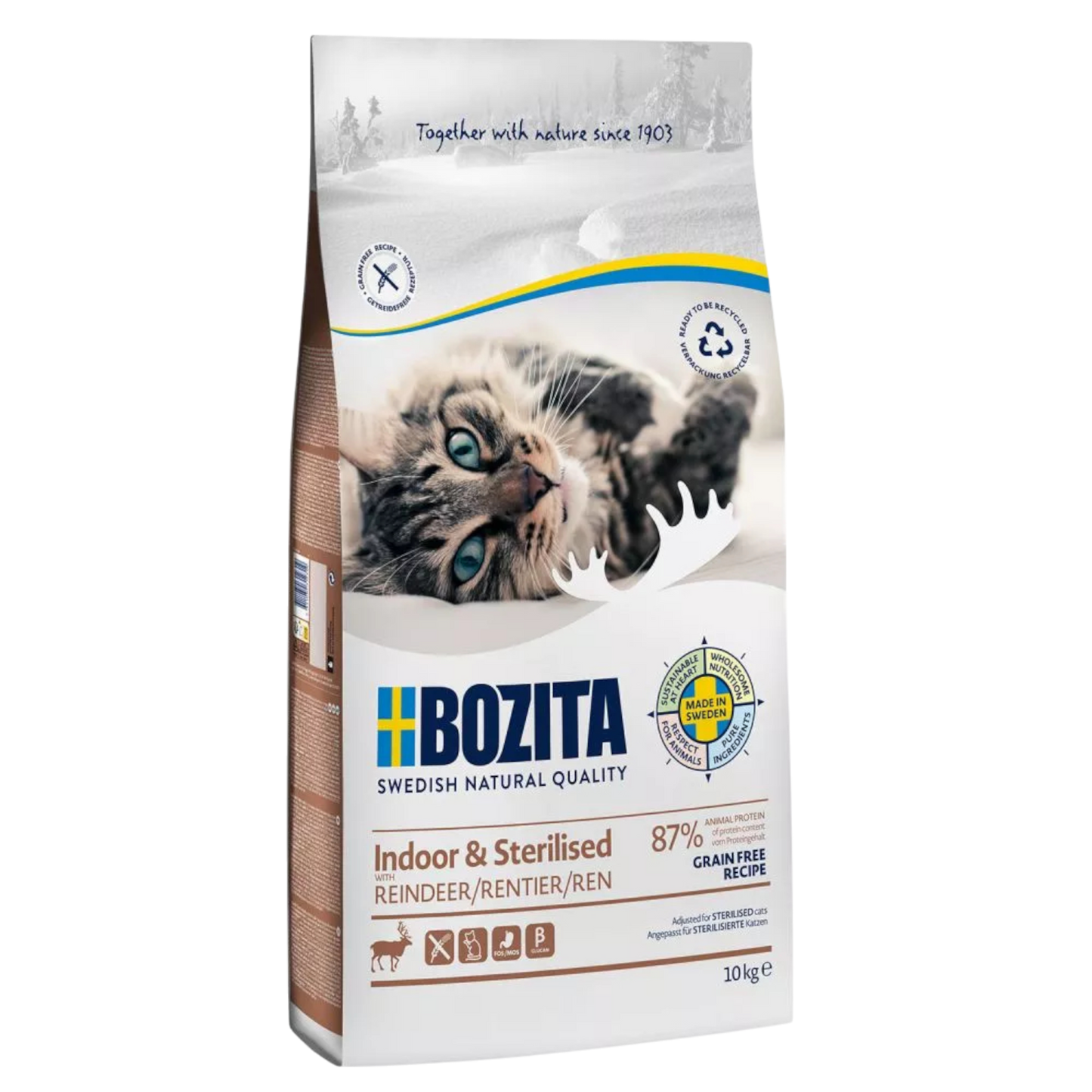 Bozita Indoor & Sterilised Grain Free mit Rentier