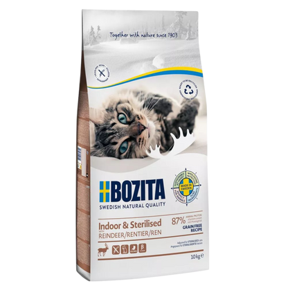 Bozita Indoor & Sterilised Grain Free mit Rentier