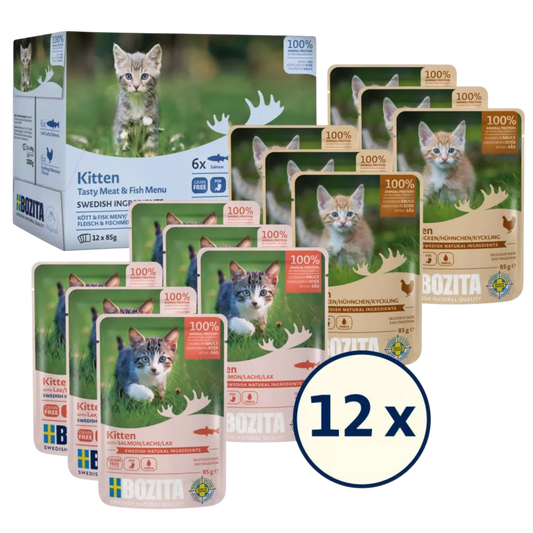 Bozita Kitten Fisch & Fleisch Häppchen in Sauce Multibox