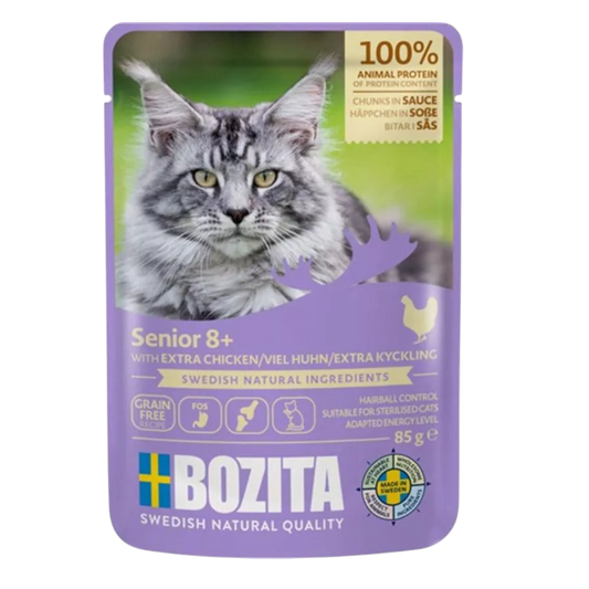 Bozita Senior 8+ Häppchen in Sauce mit viel Huhn
