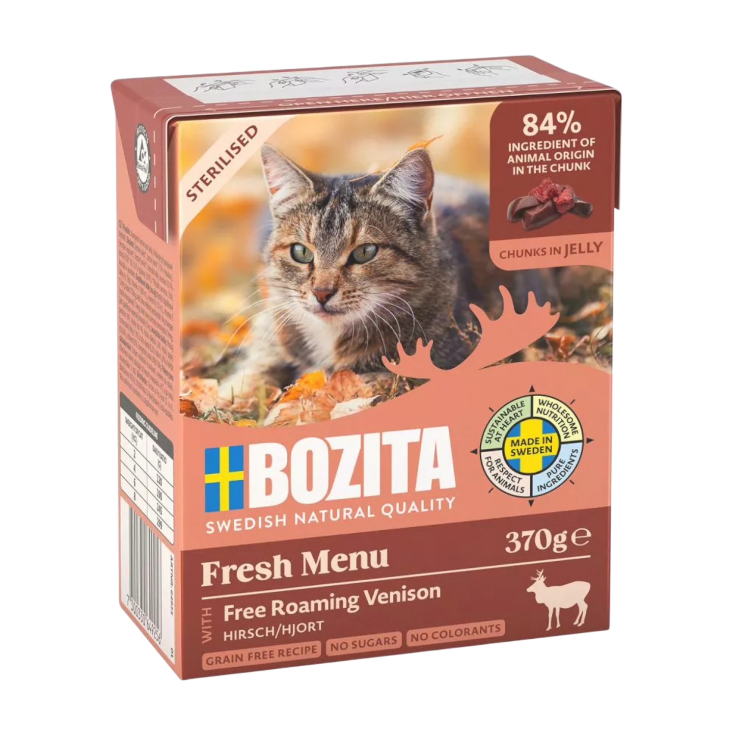 Bozita Sterilised Fresh Menu Häppchen in Gelee mit Hirsch