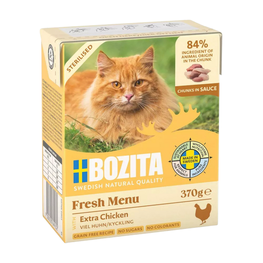 Bozita Sterilised Fresh Menu Häppchen in Sauce mit viel Huhn