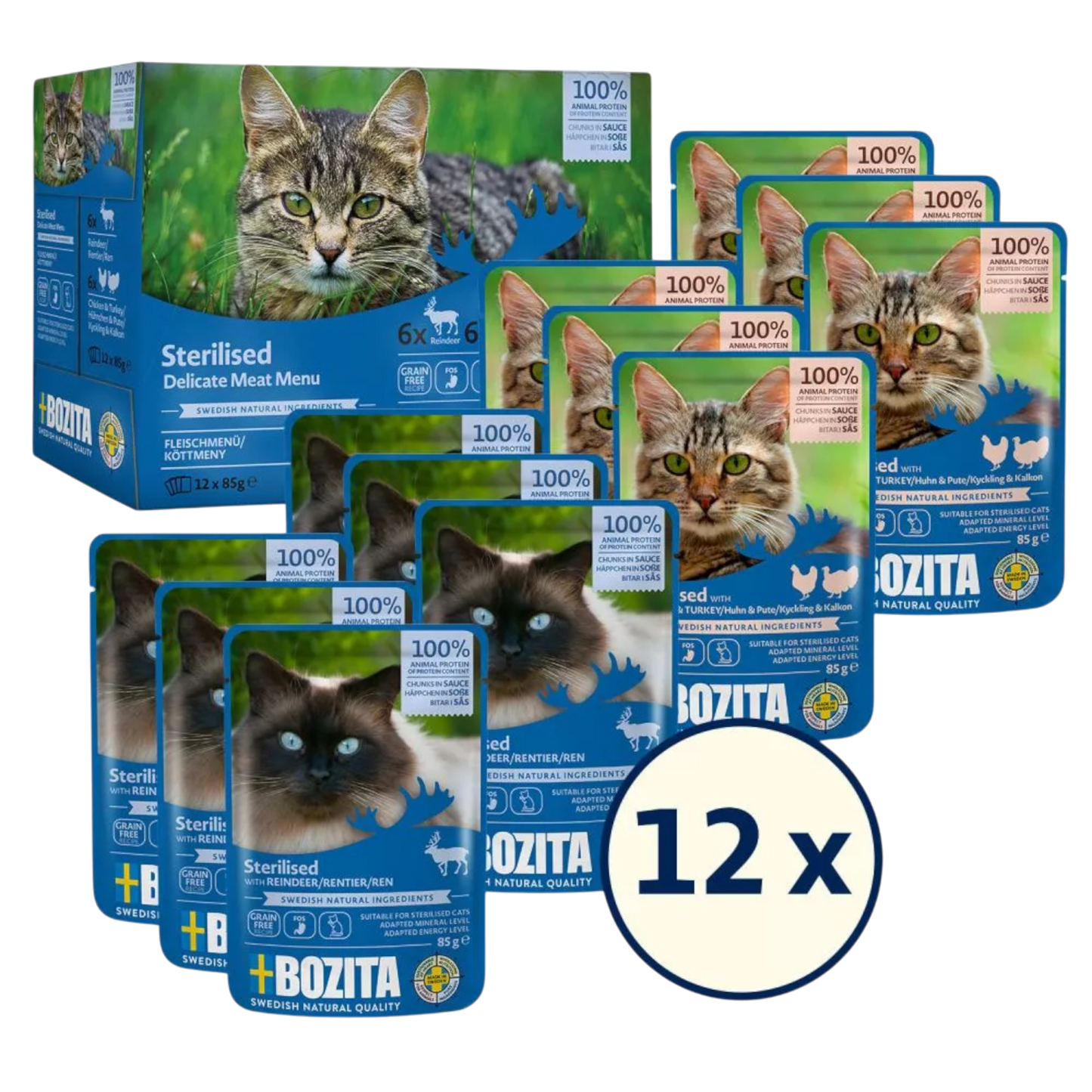 Bozita Sterilised Häppchen in Sauce Multibox