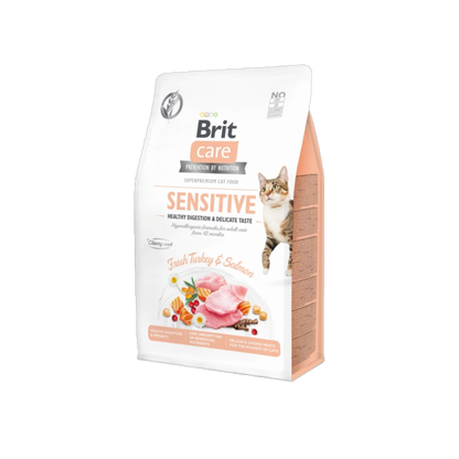 Brit Care Cat - Für nahrungssensible Katzen - mit frischem Truthahn & Lachs