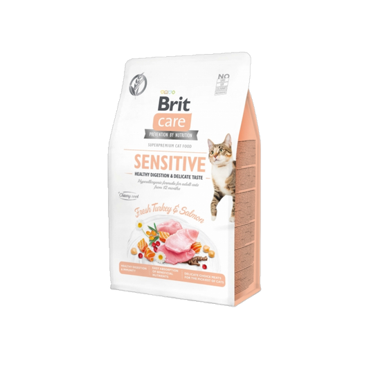Brit Care Cat - Für nahrungssensible Katzen - mit frischem Truthahn & Lachs