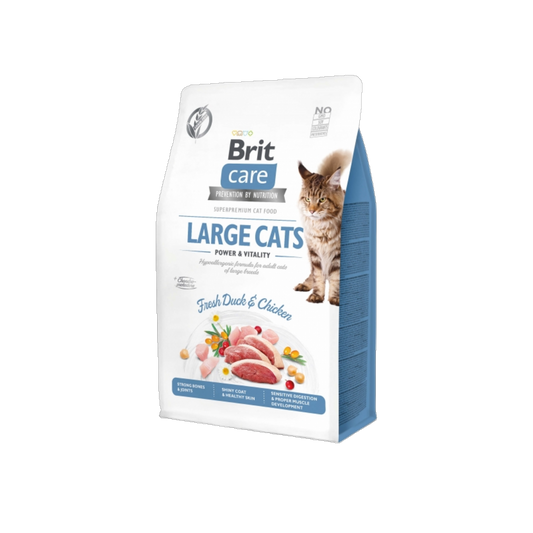 Brit Care Cat - Für große Katzenrassen – mit frischer Ente & Huhn
