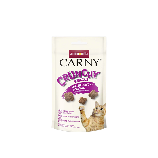Carny Adult Crunchy Multifleisch-Cocktail – Knuspriger Snack für Katzen mit abwechslungsreichem Geschmack
