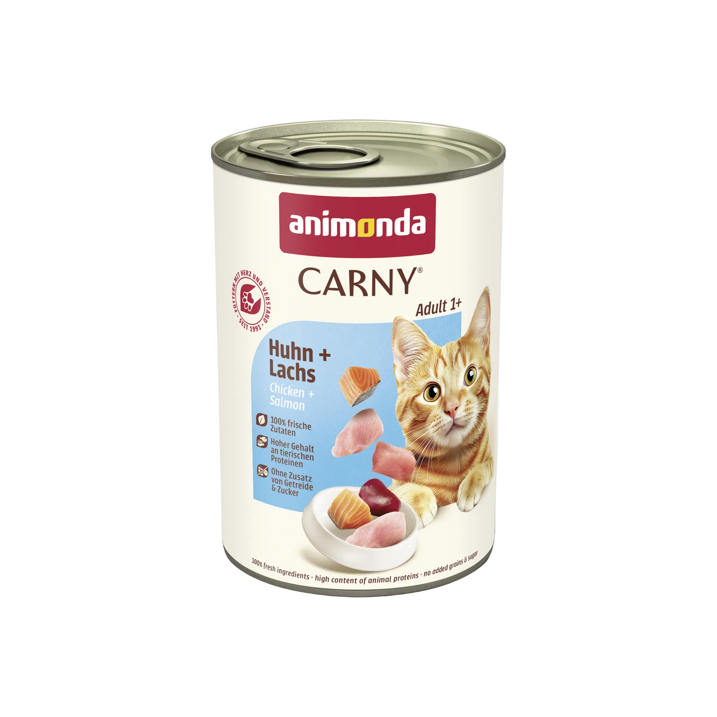 Carny Adult Huhn + Lachs – Fleischiger Genuss mit wertvollen Omega-3-Fettsäuren