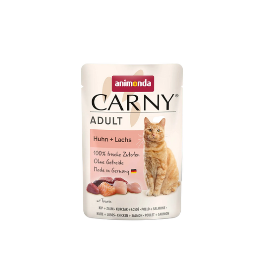 Carny Adult Huhn + Lachs – Hochwertiger Fleisch-Fisch-Mix für ausgewachsene Katzen
