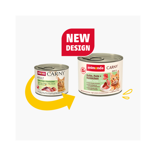 Carny Adult Huhn, Pute + Kaninchen – Reiner Fleischgenuss mit feiner Vielfalt