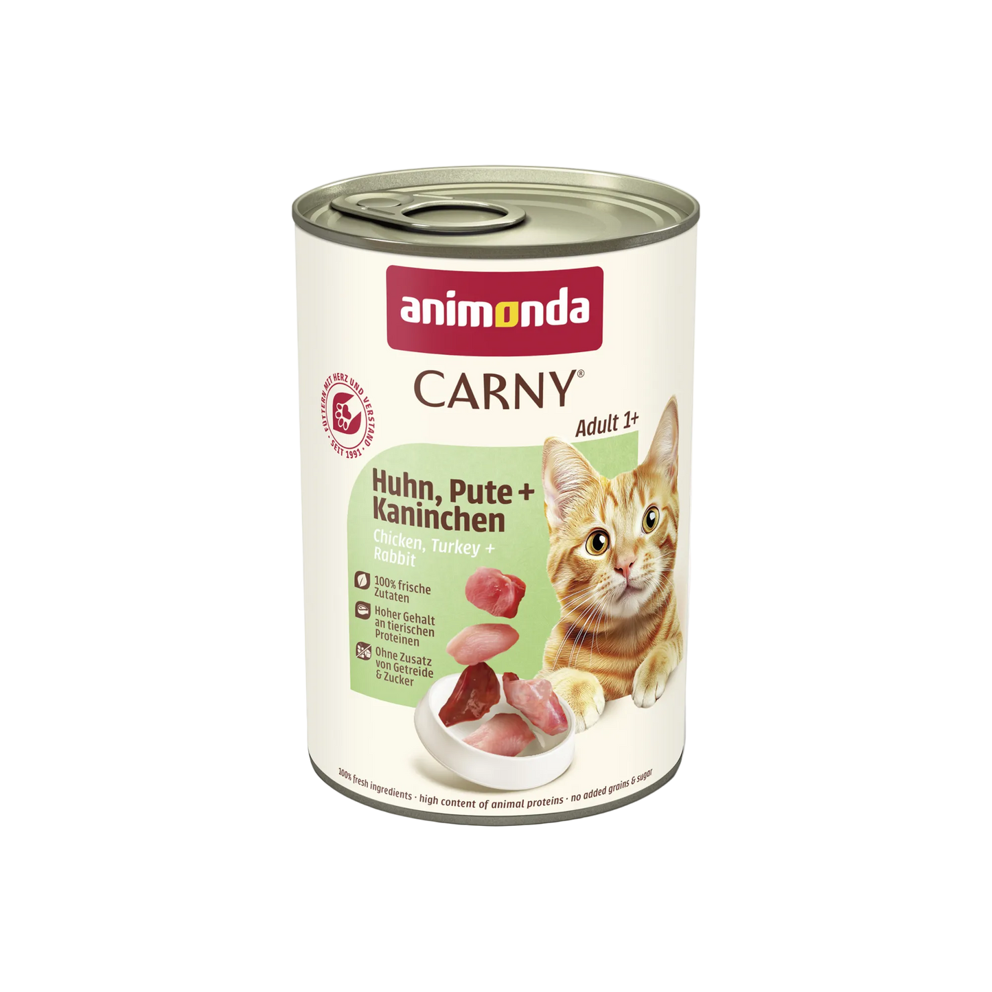 Carny Adult Huhn, Pute + Kaninchen – Reiner Fleischgenuss mit feiner Vielfalt