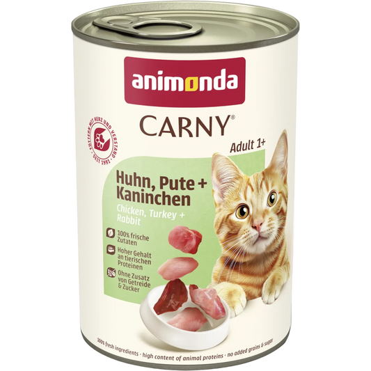 Carny Adult Huhn, Pute + Kaninchen – Reiner Fleischgenuss mit feiner Vielfalt