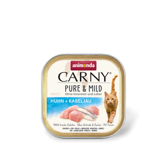 Carny Adult Pure & Mild Huhn + Kabeljau – mild, ausgewogen, hochwertig