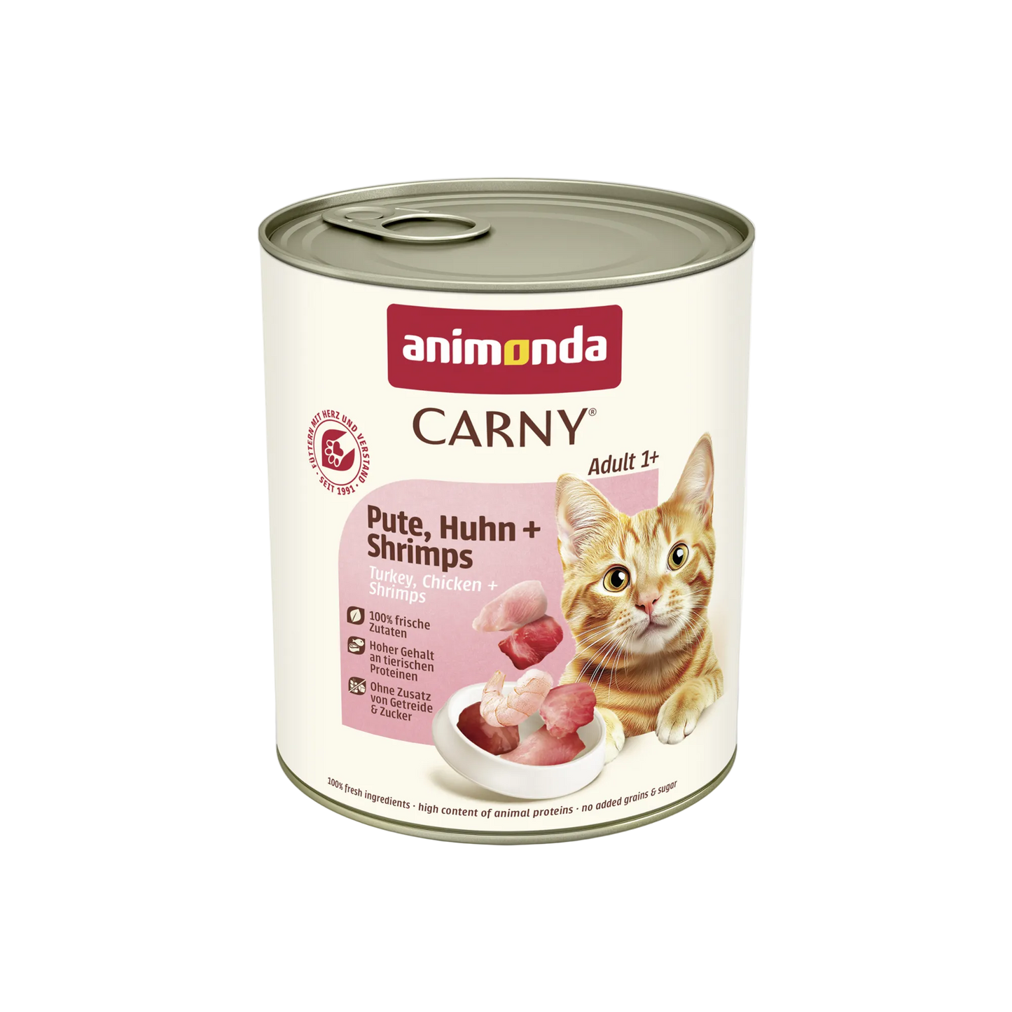 Carny Adult Pute, Huhn + Shrimps – Geflügel trifft Meeresdelikatesse