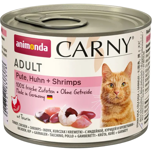 Carny Adult Pute, Huhn + Shrimps – Geflügel trifft Meeresdelikatesse