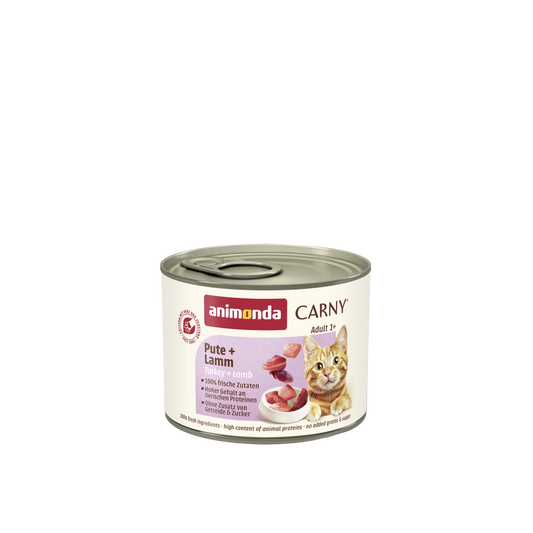 Carny Adult Pute + Lamm – Fein abgestimmter Fleischgenuss für ausgewachsene Katzen