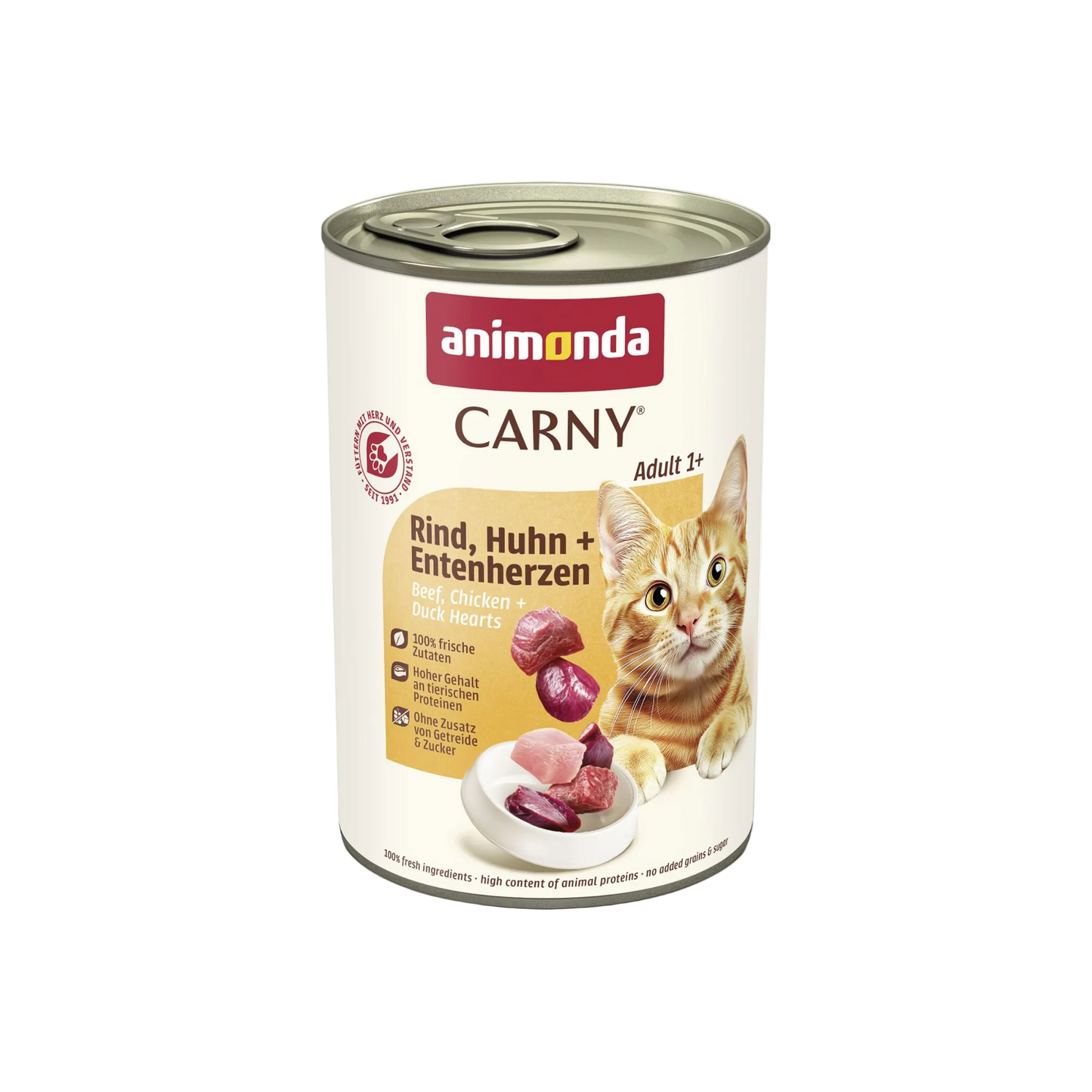 Carny Adult Rind, Huhn + Entenherzen – Fleischvielfalt mit saftiger Herz-Note