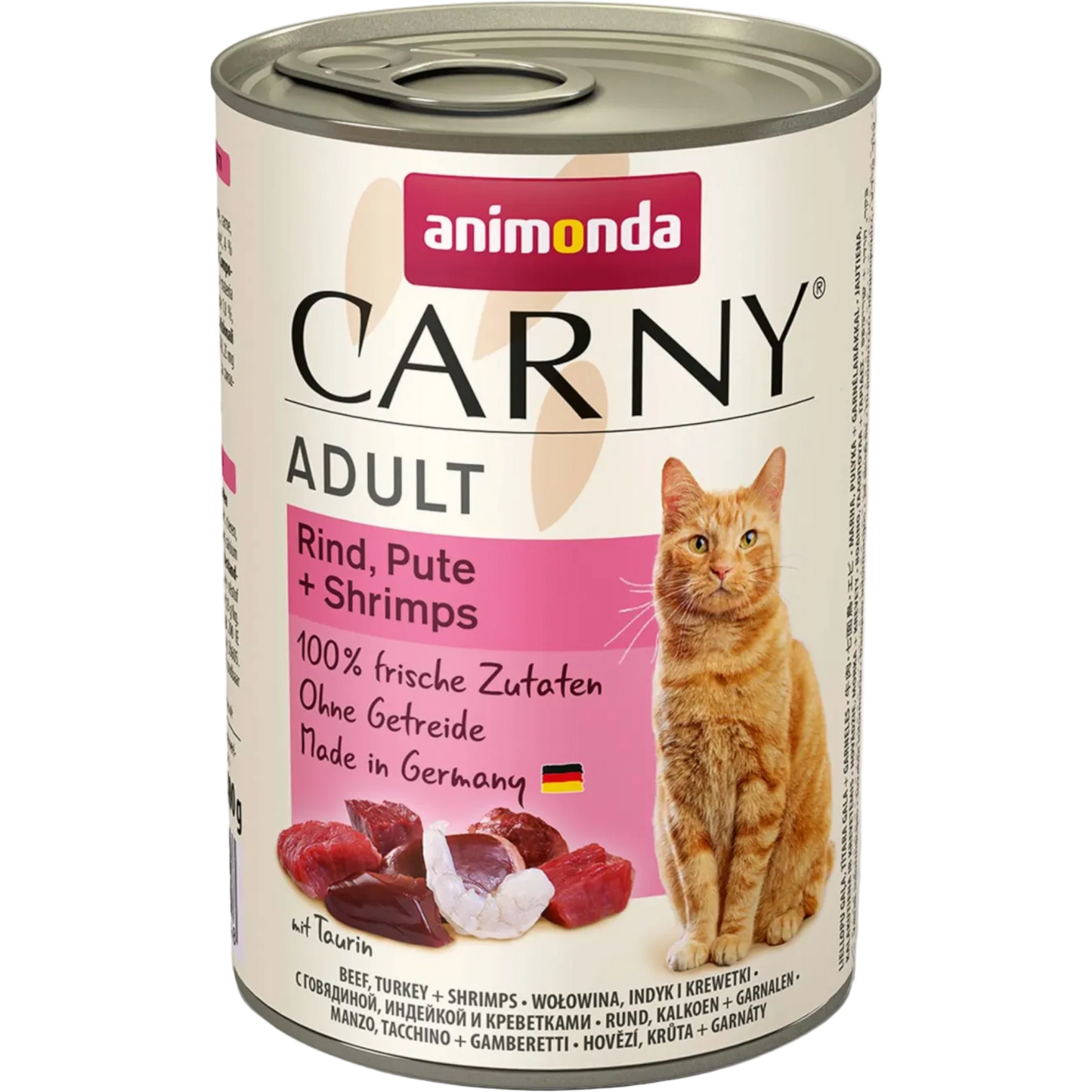 Carny Adult Rind, Pute + Shrimps – Leckeres, fleischig-frisches Katzenfutter