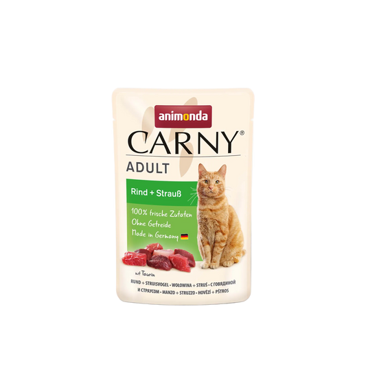 Carny Adult Rind + Strauß – Reiner Fleischgenuss
