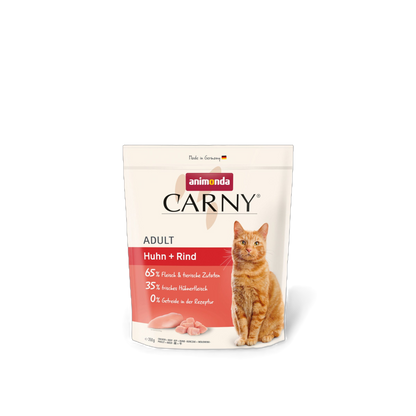 Carny Adult Trockenfutter Huhn + Rind – knusprige Performance-Nahrung mit hohem Fleischanteil