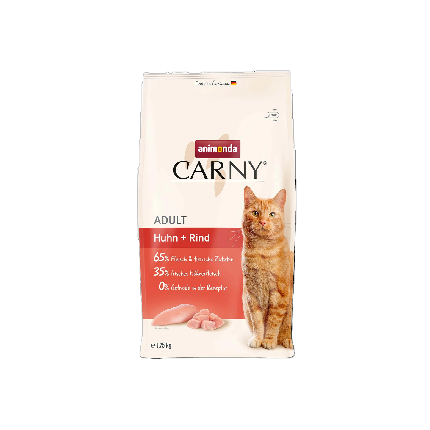 Carny Adult Trockenfutter Huhn + Rind – knusprige Performance-Nahrung mit hohem Fleischanteil