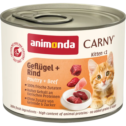 Carny Kitten Geflügel + Rind – solides Wachstumsfundament von Tag eins an