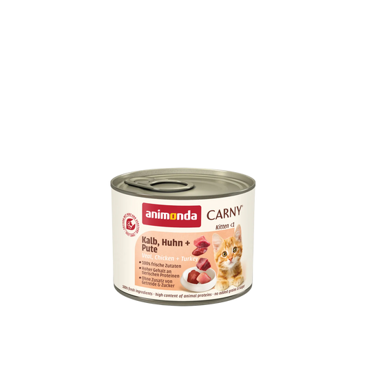 Carny Kitten Kalb, Huhn + Pute – starker Start für wachsende Kätzchen