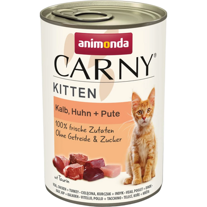 Carny Kitten Kalb, Huhn + Pute – starker Start für wachsende Kätzchen