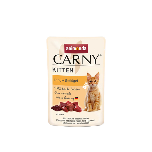 Carny Kitten Rind + Geflügel – Optimaler Fleischgenuss für einen starken Start