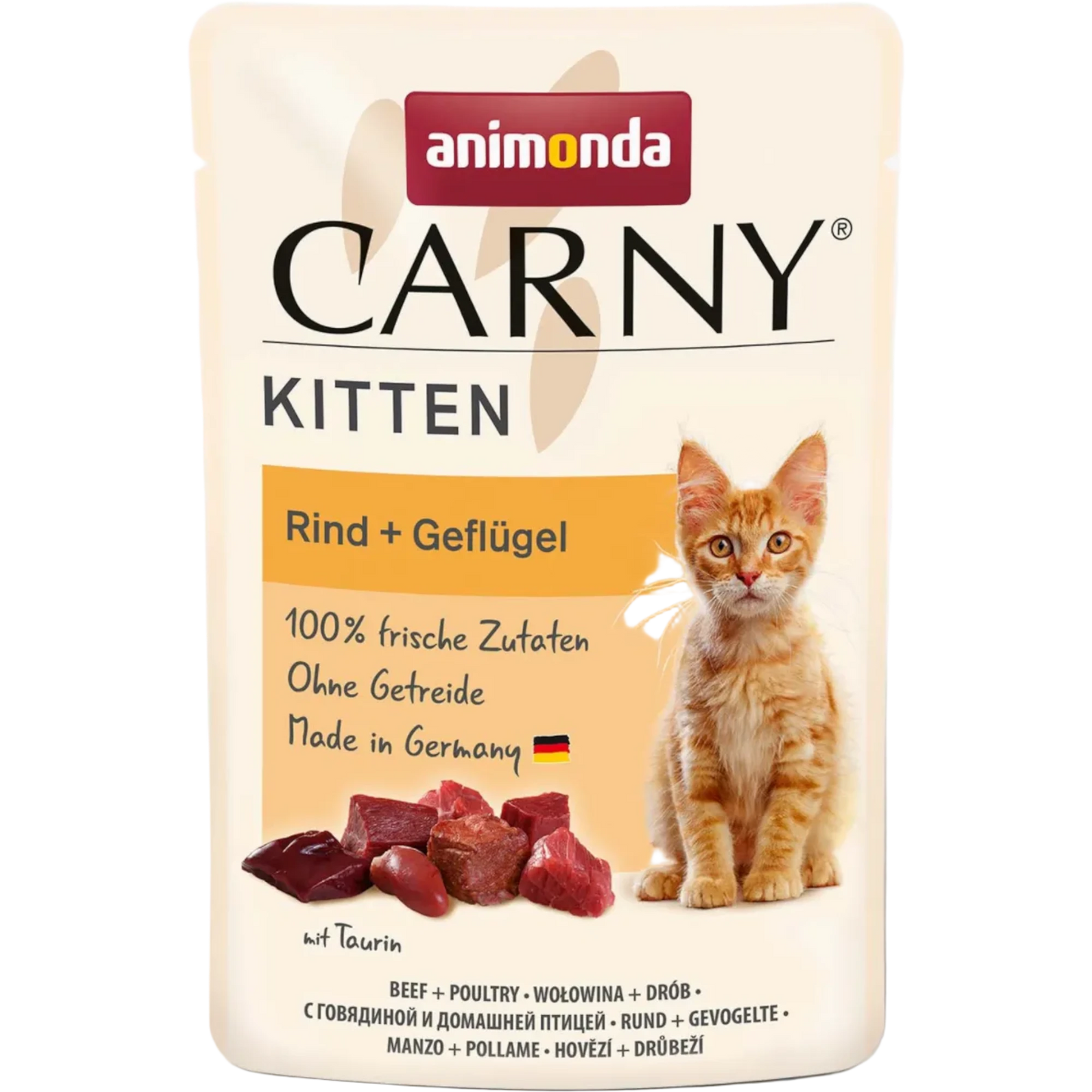 Carny Kitten Rind + Geflügel – Optimaler Fleischgenuss für einen starken Start