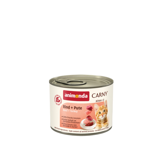 Carny Kitten Rind + Pute – optimaler Start ins Katzenleben