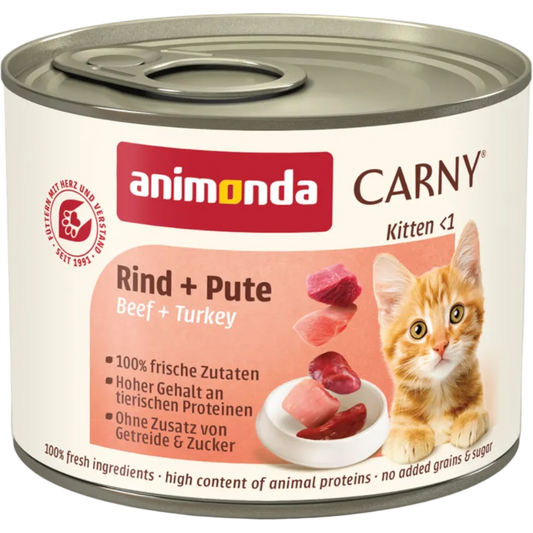 Carny Kitten Rind + Pute – optimaler Start ins Katzenleben