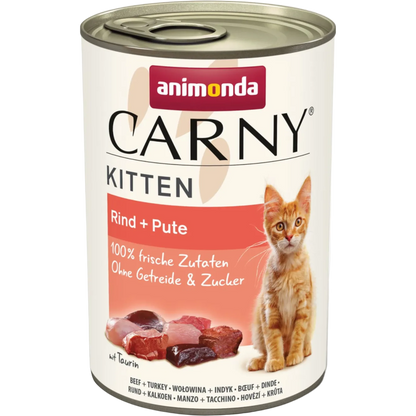 Carny Kitten Rind + Pute – optimaler Start ins Katzenleben