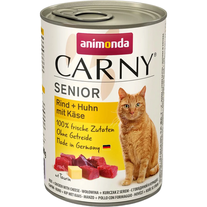 Carny Senior Rind + Huhn mit Käse – Genusskonzept für reife Katzen