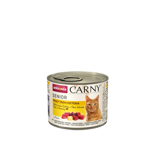 Carny Senior Rind + Huhn mit Käse – Genusskonzept für reife Katzen