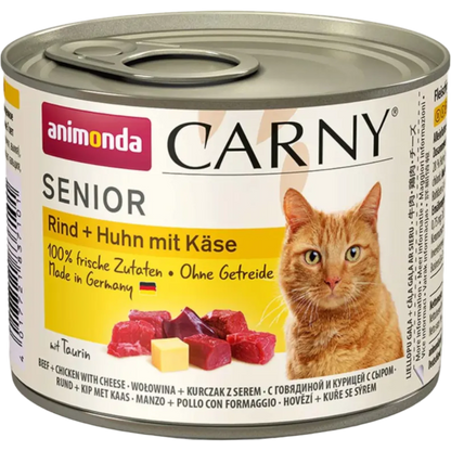 Carny Senior Rind + Huhn mit Käse – Genusskonzept für reife Katzen