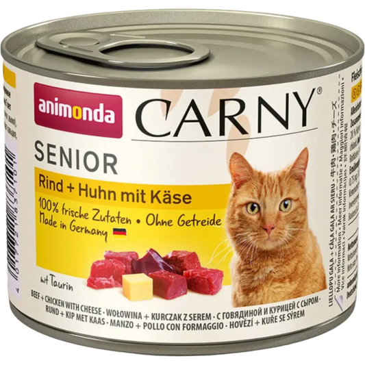 Carny Senior Rind + Huhn mit Käse – Genusskonzept für reife Katzen