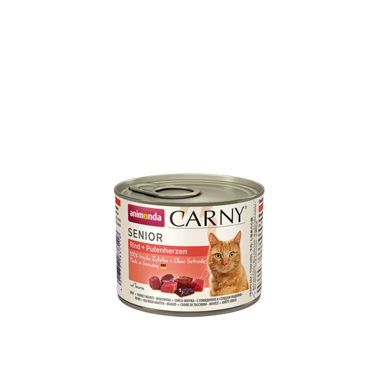 Carny Senior Rind + Putenherzen – Kraftvoller Fleischgenuss für reife Katzen